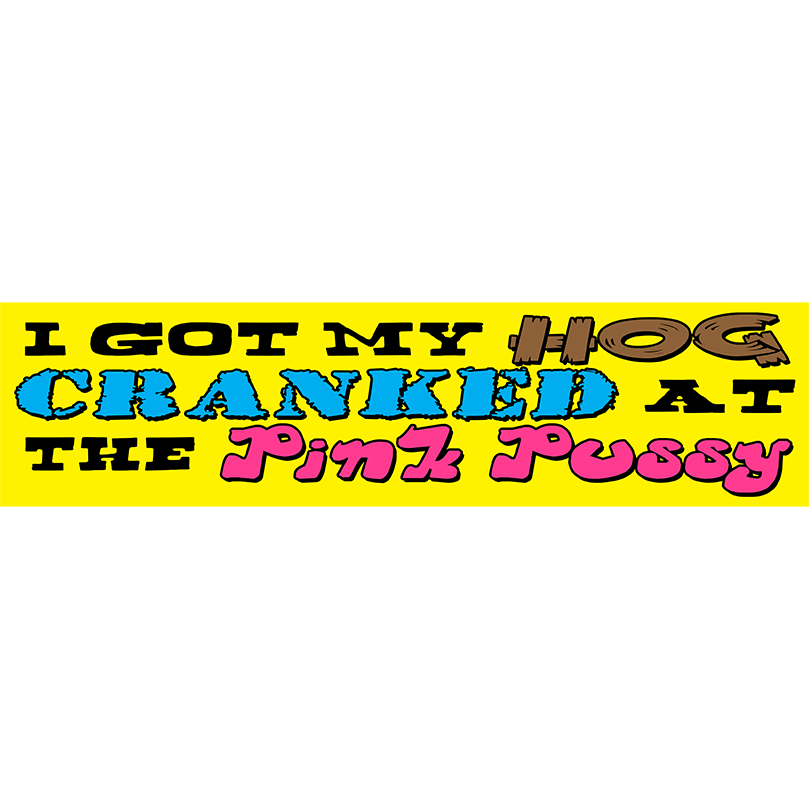 HOG CRANKED BUMPER STICKER - ABNDNT REALITY