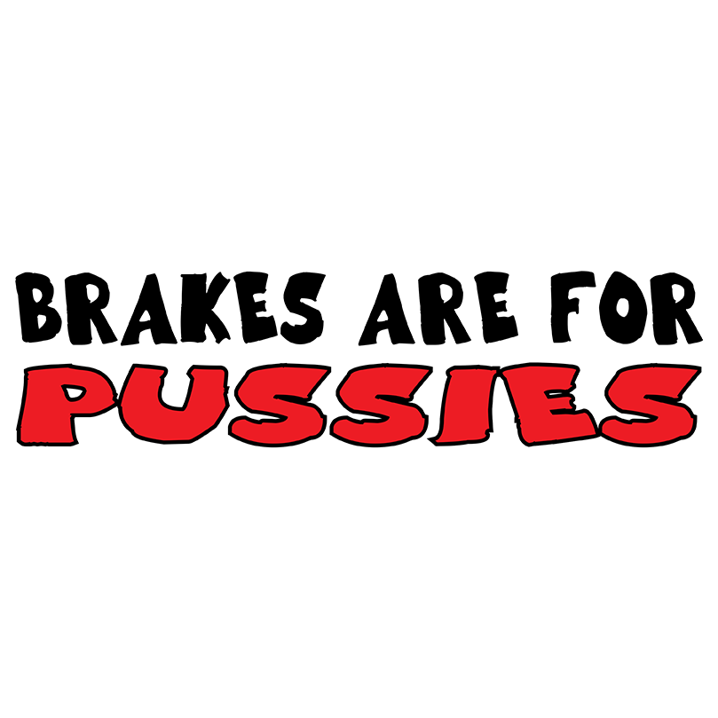 BRAKES ARE FOR PUSSIES BUMPER STICKER - ABNDNT REALITY